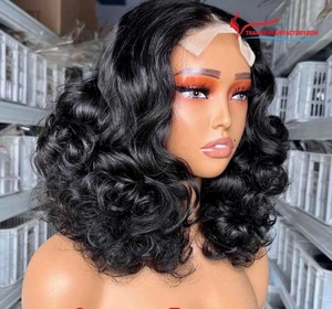 Producto líder, pelucas de cabello humano virgen rizado de primavera con encaje vietnamita HD sin pegamento, pelucas de cabello humano virgen de doble dibujado para mujeres negras - Product Image 2
