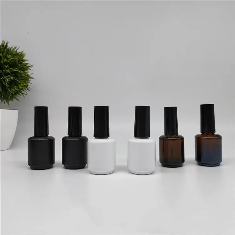 Garrafa de esmalte de unha em gel, frasco de rótulo privado para unhas de 5ml, 10ml, 13ml, 15ml, esmalte de unha em preto e branco