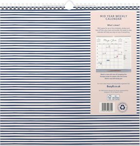 <span class=keywords><strong>Calendrier</strong></span> familial hebdomadaire mi-année de 13 mois, août <span class=keywords><strong>2024</strong></span> - août 2025, avec disposition de visualisation par <span class=keywords><strong>semaine</strong></span> - Product Image 4