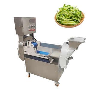 Machines commerciales multifonctionnelles de coupe de feuilles et de fruits de légumes de Cuber de coupe de racine de Double tête pour le moteur de Com - Product Image 2