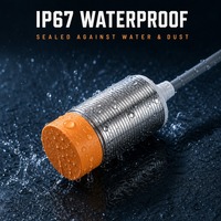 Capteur de proximité rond M30 à tête saillante 25 mm pour détection de métaux, capteur inductif pour l'automatisation des machines CNC