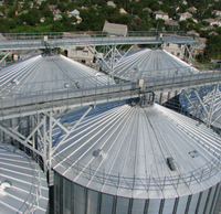 Dalgalı Plaka Tahıl Deposu Oluklu Su Deposu Tahıl Silosu Yapım Makinesi Çelik Silo Panel Rulo Şekillendirme Makinesi