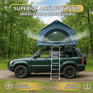 Tente de toit pliable confortable et pratique pour 4 personnes, idéale pour le camping, les événements et les voitures. - Product Image 4