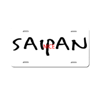 Plaque d'immatriculation décorative en aluminium robuste, motif Saipan personnalisé, pour voiture, moto, camping-car, souvenir, cadeau
