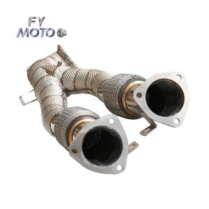 Pour <span class=keywords><strong>AUDI</strong></span> <span class=keywords><strong>RS3</strong></span> <span class=keywords><strong>8V</strong></span> / TTRS 8S 2017+ 2.5 Turbo Downpipe avec bouclier thermique - Product Image 3