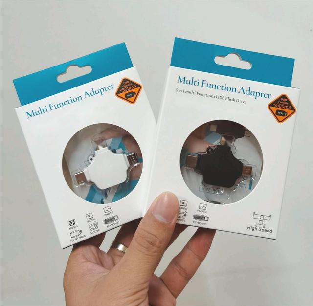Multi Functional Mini and Portable Adapter 3 in 1 Adapter for Phones Tablets and Laptops Fast Read and Transfer