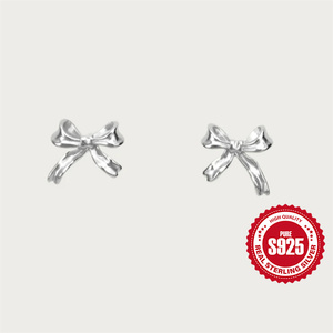 Boucles d'oreilles papillon plaquées or en argent 925 à la mode pour filles, à porter au quotidien - Product Image 4