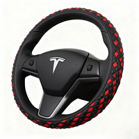 Fundas para Volante de Coche ARTES, Cómodas y Transpirables, de PVC Antideslizante, con 3 Radios, Compatibles con Tesla, Modelo AT-FXPT