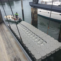 Un ensemble de quai pour jet ski en HDPE avec charnière pour utilisation avec un bateau