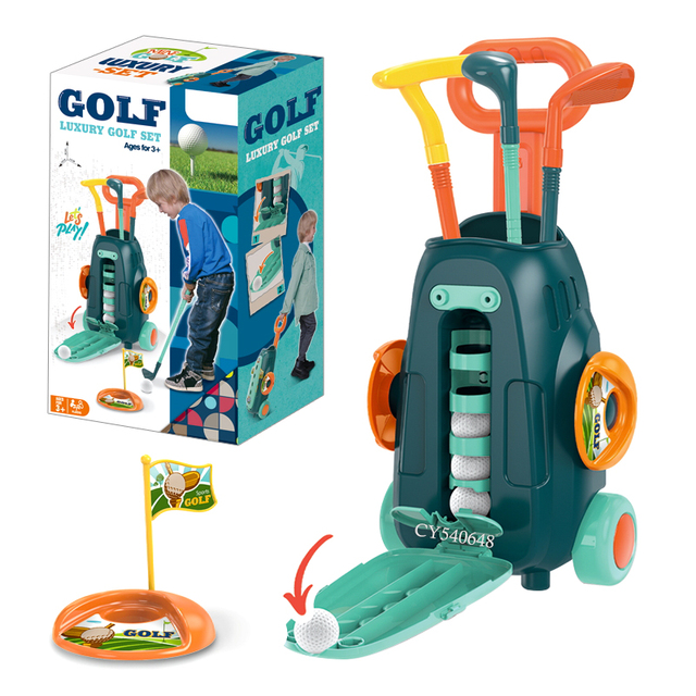 Factory Direct Sale Outdoor Sport Training Equipment Golf Simulator Mini Golf Club Set 5pcs Golf Balls Toy for Kids