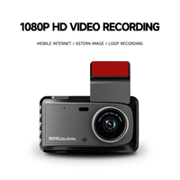 Caméra de tableau de bord mini 150 degrés 1080P IPS pour voiture, enregistreur vidéo DVR double objectif avant et arrière avec connexion Wi-Fi