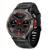 Reloj inteligente con linterna CR065, pantalla redonda Tft de 1,45 pulgadas, Ip67, resistente al agua, tasa de calor, rastreador de Fitness, modo Multideportivo, reloj inteligente