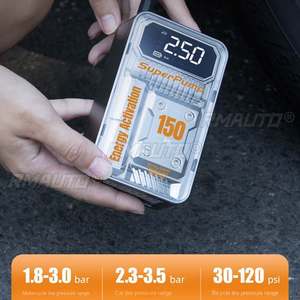 4000mah <b>Car</b> Air Inflator Cordless <b>Inflatable</b> Tyre Pump 3-150PSI Digital Display Air Compressor for <b>Car</b> Motorcycles Bicycle - Product Image 4