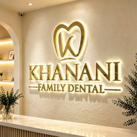 Enseigne LED pour entreprise, clinique dentaire, logo personnalisé, enseigne à lettres LED, enseigne lumineuse LED pour institut de beauté, salon de coiffure