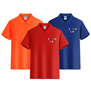 Customized logo Bulk Blank Solid Color Polo Shirt Suitable for Company Team Uniforms Polo Shirts Anti Pilling Work Clothes