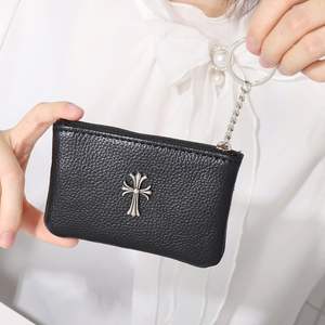 กระเป๋าสตางค์หนัง PU หรูหรา แบบซิป กันน้ำ ขนาดเล็ก สำหรับทุกเพศ ทันสมัย สะพายข้าง พกพาสะดวก ใส่เหรียญและธนบัตร พร้อมจี้ห้อยแฟชั่น - Product Image 4