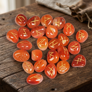 Pierres de cornaline rouge sculptées et gravées, pierres précieuses ovales polies, ensemble sur le thème de l'amour, lettres artistiques, objet de collection Rozrincrystals.com - Product Image 5
