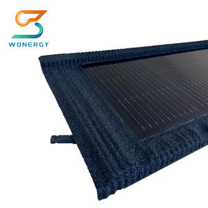 Tuiles solaires de <span class=keywords><strong>toit</strong></span> de bâtiment vert de pologne 2023, système de toiture plate noire photovoltaïque - Product Image 2