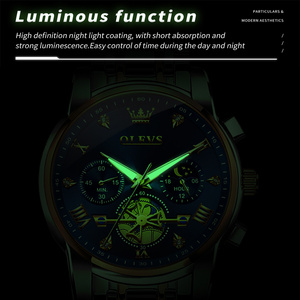 Reloj de Cuarzo Minimalista de Fábrica OEM 2856, Elegante Reloj de Pulsera Multifuncional para Hombre, Resistente al Agua, Luminoso - Product Image 5