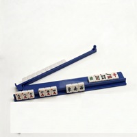 Wowu Accessoires de Mahjong Américain en Plastique Transparent Effet Sable Mouvant Ultra-légers, Mélangeur de Mahjong Portable avec Règle de Distribution Transfrontalière
