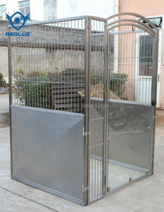 คอกสุนัขลวดเชื่อมสำหรับสุนัขด้านนอกคอกสุนัขสี่เหลี่ยมขนาดใหญ่ - Product Image 3