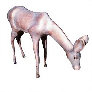 Sculpture de renne artisanale en bronze pour décoration de Noël, fournitures pour événements - Product Image 1
