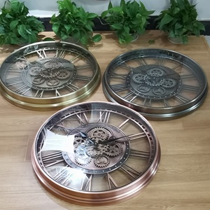 Grande Orologio <span class=keywords><strong>da</strong></span> <span class=keywords><strong>Parete</strong></span> Industriale Steampunk con Ingranaggi Meccanici Mobili in Metallo per Soggiorno di Lusso - Product Image 2