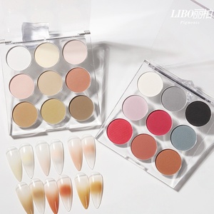 Poudre à ongles effet miroir magique solide, pigment dégradé 9 couleurs pour la décoration des ongles - Product Image 5