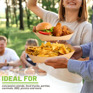 Thêm lớn 5 LB dùng một lần giấy kraft Khay nhựa hình chữ nhật cho bữa tiệc phục vụ-Salad Sushi nacho Sandwich bỏng ngô Snack - Product Image 6