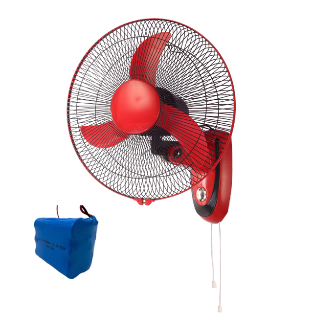 16inch DC Brushless Bldc Battery Charged Fan 12v Oscillating Hanging Solar DC Fan Rechargeable Wall Mounted Fans