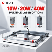 Machine de gravure et de découpe laser à diode Ortur OLM3 10W avec module LU2 10A pour projets de bricolage en bois