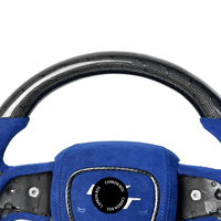 Volant sport en cuir noir et fibre de carbone, accessoire intérieur personnalisé, compatible avec Dodge Challenger Charger SRT Durango 2015+