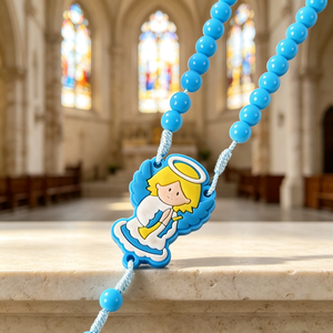 Accessoires de luxe élégants et magnifiques en acrylique coloré avec Saint Benoît pour la création de grands chapelets religieux catholiques - Product Image 1