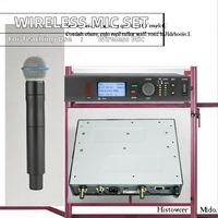 Système de microphone sans fil numérique H51 534-598MHz ULXD24/Beta58 avec récepteur ULXD4 et ensemble de micros portables ULXD2 Beta58, cardioïde, XLR, métal
