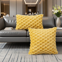 Housse de coussin carrée douce personnalisable de luxe, couleur unie nordique, sans garnissage