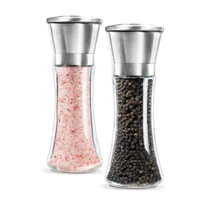 Adjustable Spice Grinder New Products Manual Spice Salt Pepper Mill, 304 Stainless Steel Glass Jar with 150 Ml MILLS Ceramic