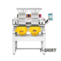 Machine à broder informatisée portable à deux têtes 400x500mm 3 en 1 pour casquettes, vêtements plats et couture