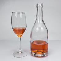 Botol Minuman Keras Whisky Kaca Bening Berbahan Tebal dengan Segel, Buatan Pabrik di Cina, Custom OEM Langsung dari Pabrik
