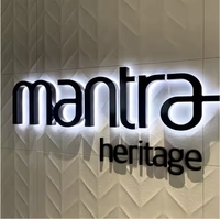 Lettrage rétroéclairé en métal LED étanche personnalisé enseigne lumineuse avant de magasin pour intérieur et extérieur