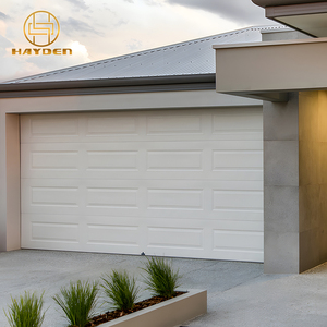 Porte de <span class=keywords><strong>garage</strong></span> sectionnelle automatique en acier coloré de 40 mm avec isolation en mousse PU, panneau à petits <span class=keywords><strong>carreaux</strong></span>, pour villa résidentielle - Product Image 3