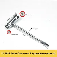 Clé à douille en T 45 #   Outil de dépose de bougies d'allumage en acier pour tronçonneuse et moto, compatible avec les embouts Phillips et plats pour soudure