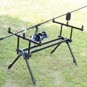 New Stock Aluminio 3-Rod Pod para pesca de carpa en Lake River Stream Estación de metal duradera Rod Pod - Product Image 1