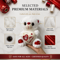 Lindo Oso de Peluche Rosa con Corazón de Te Amo para Regalo de San Valentín