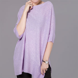 Factory Wholesale Knitwears Popular <strong>Slouchy</strong> Flat Knitted Women Cashmere Wool Sweater <strong>Jumpers</strong> - Product Image 5