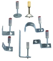 Mini-épingle décorative en acier de 32 mm pour fixation murale, avec tige lisse et tête bombée, pour fixation de tuyaux et clips de gaine décoratifs