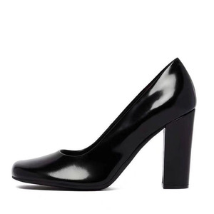 รองเท้าส้นสูงแบบหนาออกแบบได้ตามต้องการรองเท้าหัวเหลี่ยมสำหรับผู้หญิงรองเท้าใส่ทำงานในสำนักงานแบบธรรมดารองเท้าทำงานสิทธิบัตรสำหรับงานแต่งงาน - Product Image 4