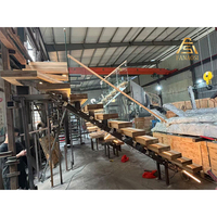 Nouvelle Arrivée Escalier en Tube Carré Métallique Minimaliste à Marches Ouvertes pour Duplex et Résidence Privée