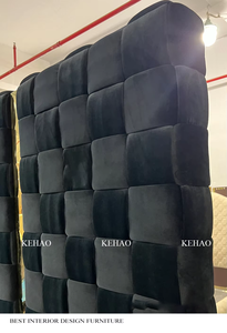 Mobilier de chambre à coucher Premium <span class=keywords><strong>Lit</strong></span> Bett Cadre de <span class=keywords><strong>lit</strong></span> <span class=keywords><strong>King</strong></span> <span class=keywords><strong>Size</strong></span> Ensemble de lits rembourrés en velours italien Lits doubles modernes de luxe - Product Image 6