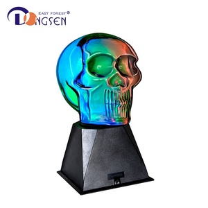 <span class=keywords><strong>Lampe</strong></span> à <span class=keywords><strong>plasma</strong></span> en forme de crâne en verre fantaisie pour décoration d'Halloween - Product Image 2