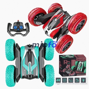 Coche de Acrobacias Giratorio 360 Grados, Camión Volcador con Tracción a las Cuatro Ruedas, Brazo Giratorio, Luces de Doble Cara, Coche de Juguete con Control Remoto, Cable USB - Product Image 2